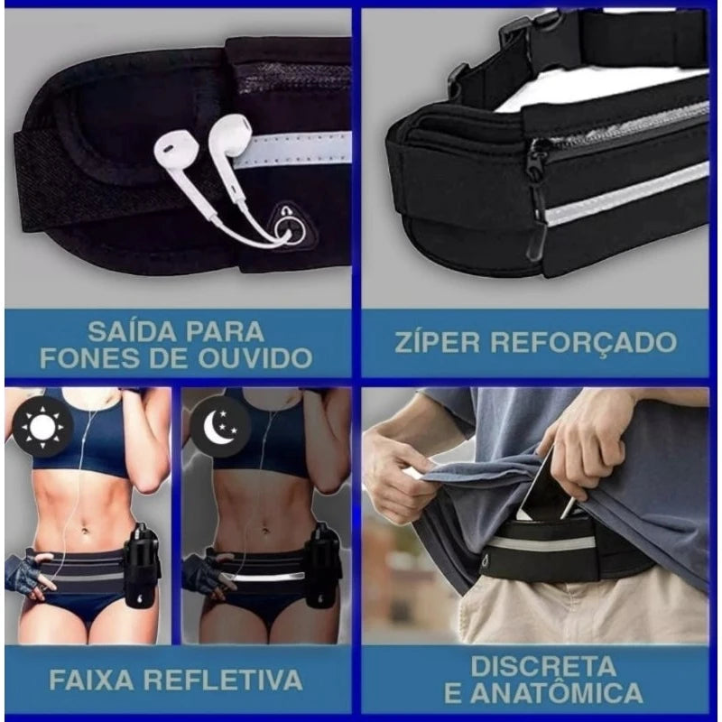 Pochete porta garrafa de água esportiva corrida slim