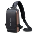 Pochete Transversal USB Com Senha Anti Roubo Shoulder Bolsa Unissex Fashion