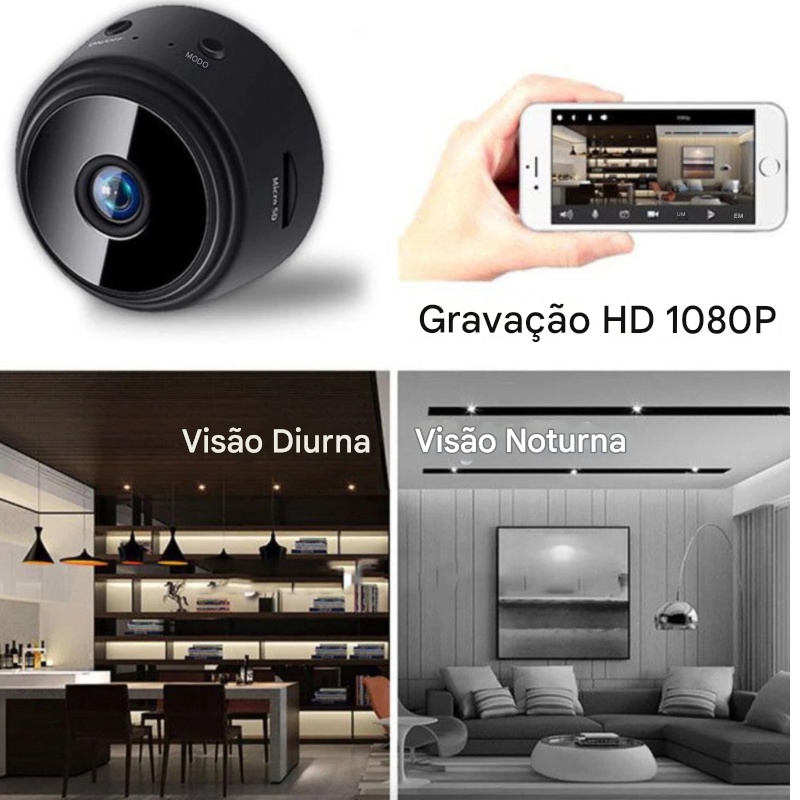 A9 HD Mini com câmera de visão noturna Wifi 1080P vigilância