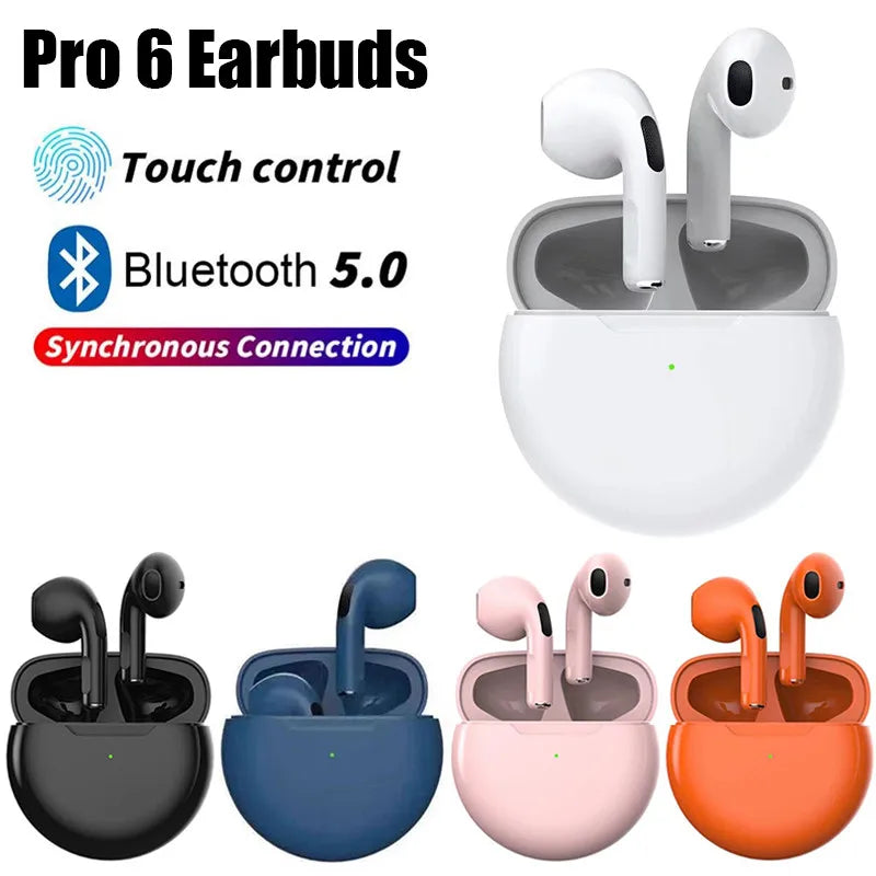 TWS Fones De Ouvido Sem Fio Bluetooth, Pro 6 Original