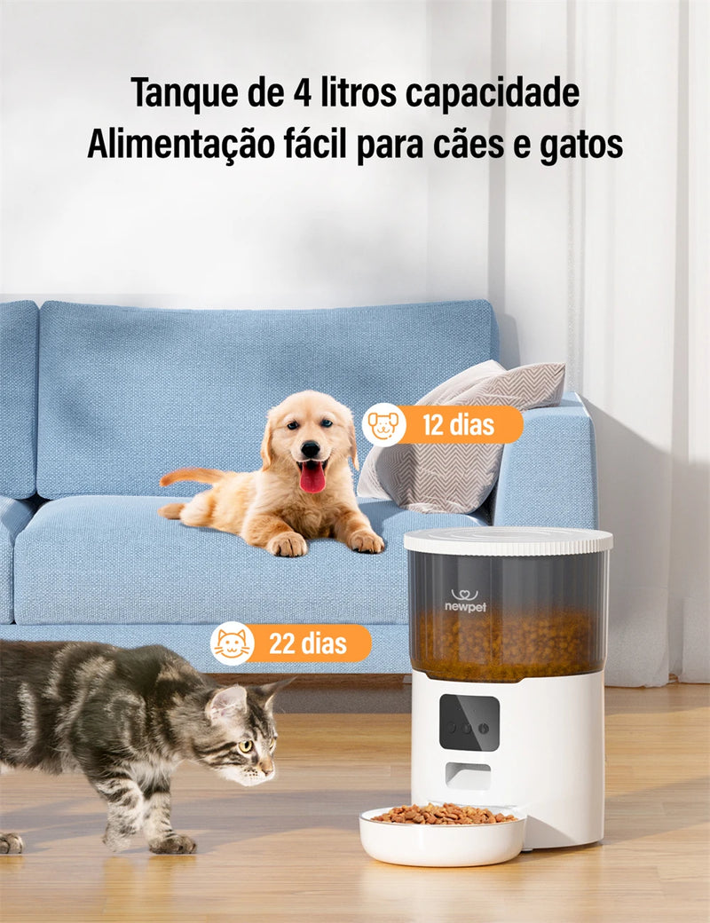 Alimentador de temporização para gatos 4L