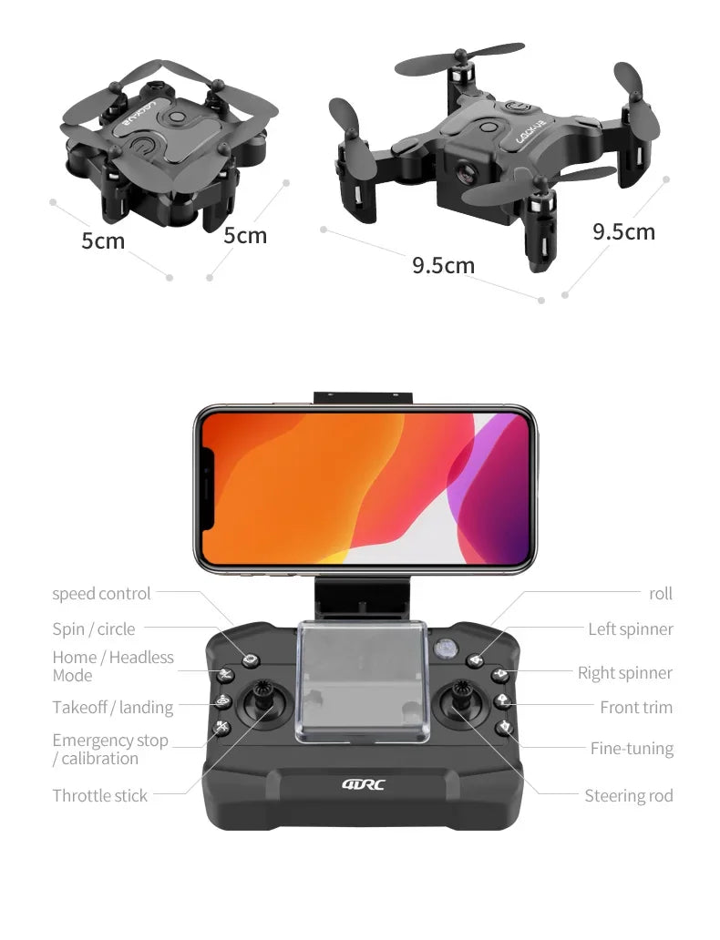 Xiaomi V2 Mini Drone Professional 8k Hd Camera 5g Wifi Fpv Air Pressure Altitude Hold Foldable Quadcopter Rc Drone Toys Uav 2025