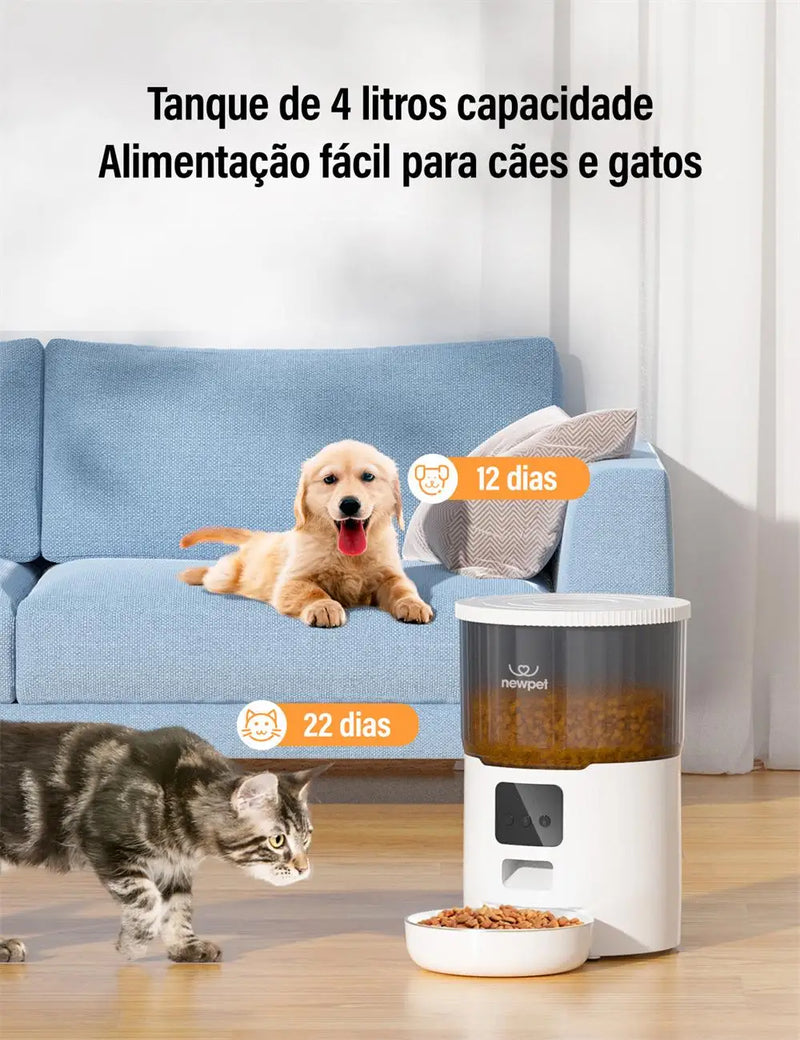 Alimentador de temporização para gatos 4L