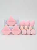 12-Piece All-Purpose Makeup Sponge Set, Made of 3 Loose Powder Puffs, 3 Mini Air Cushion Puffs, 3 Beauty Eggs and 3 Mini Beauty